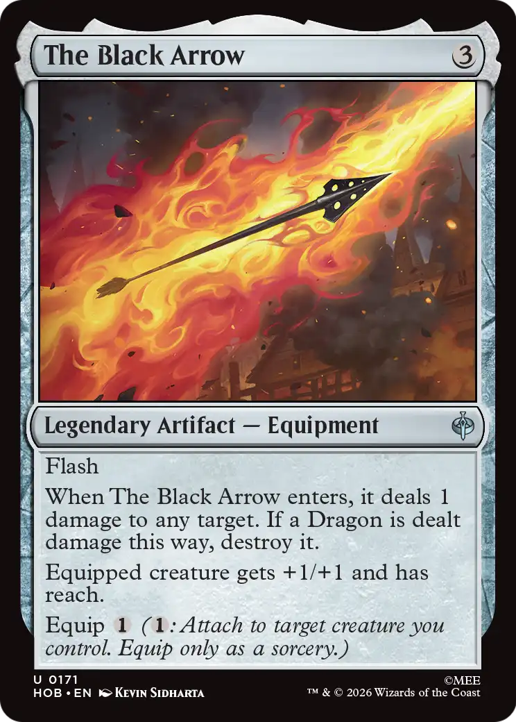 The Black Arrow - Uncommon Legendary Artifact — Equipment card from The Hobbit