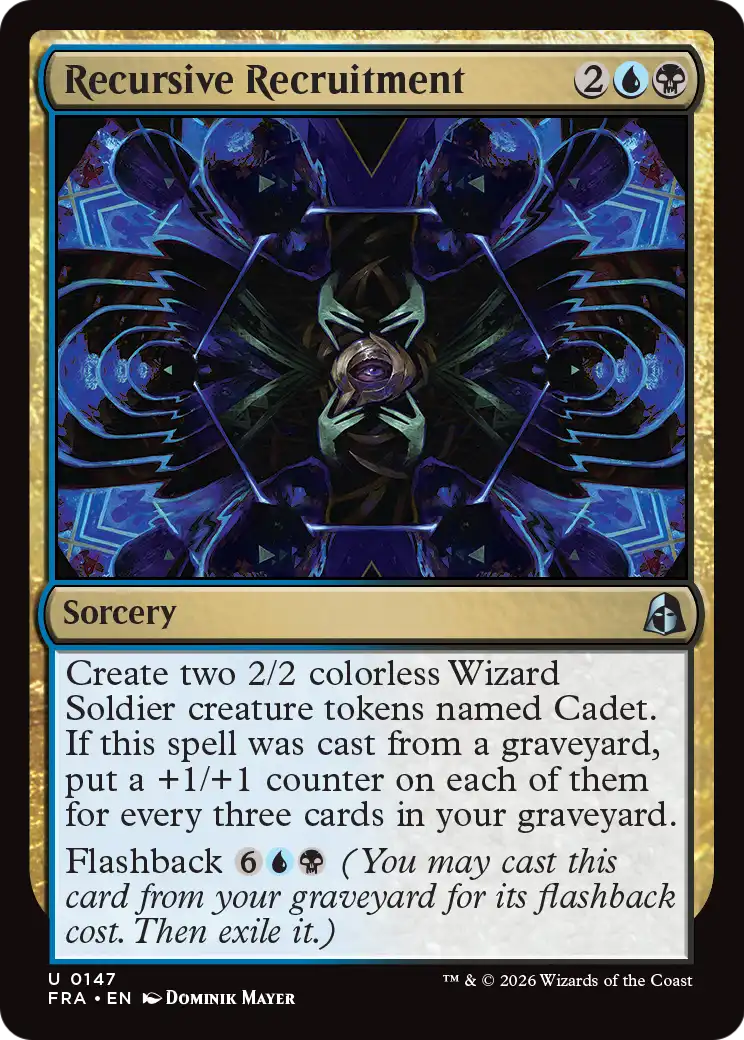 Recursive Recruitment - Uncommon Sorcery card from Reality Fracture