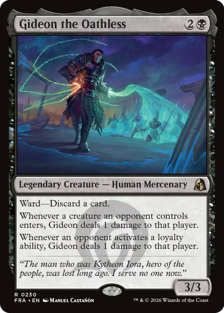 Gideon the Oathless - Rare Legendary Creature — Human Mercenary card from Reality Fracture