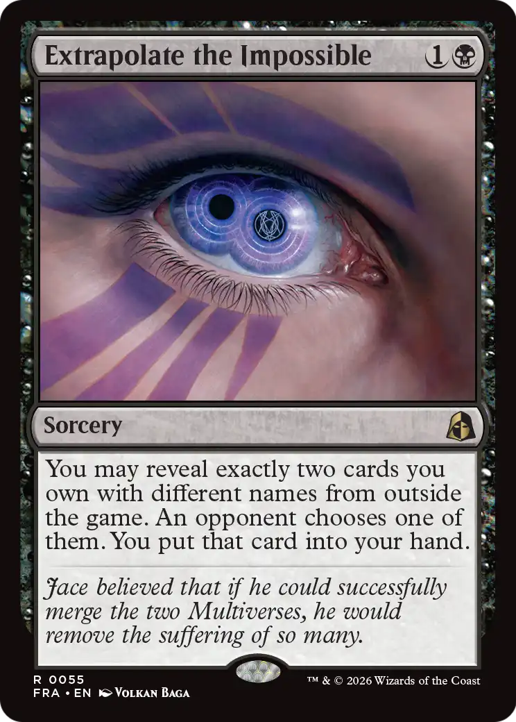 Extrapolate the Impossible - Rare Sorcery card from Reality Fracture