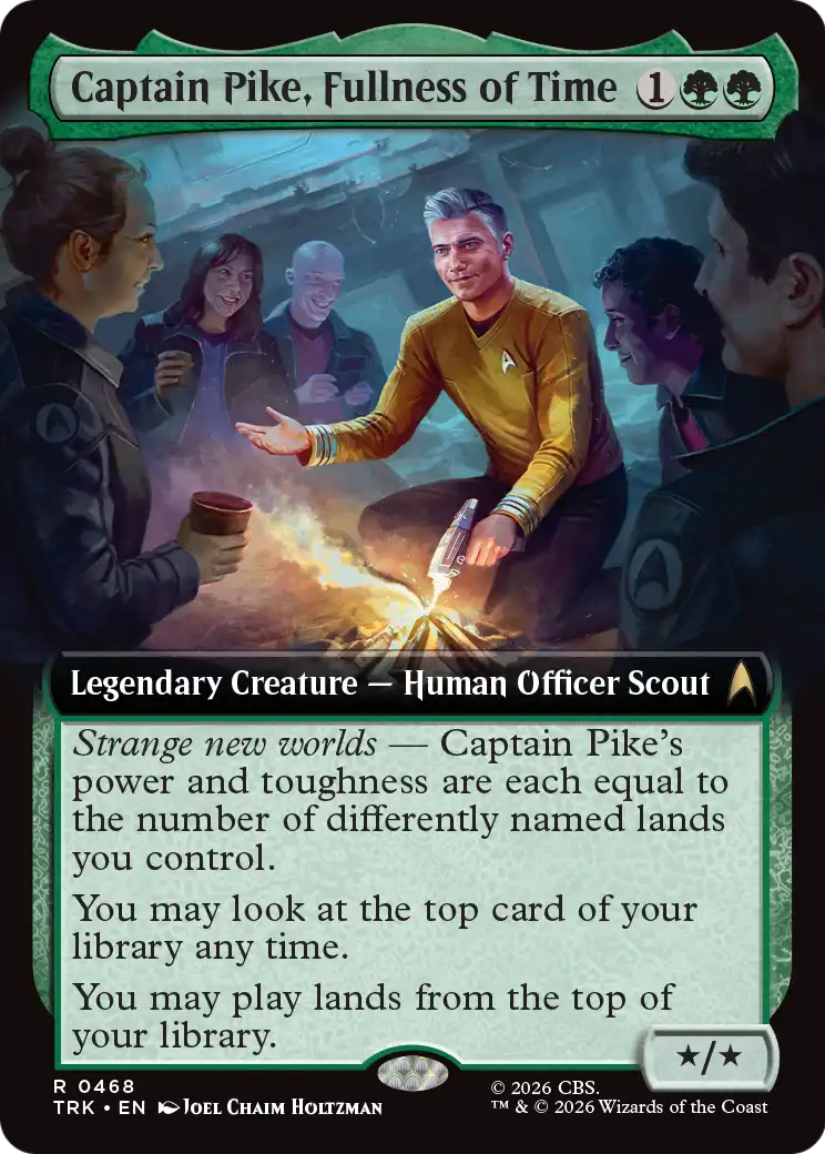 Captain Pike, Fullness of Time - Rare Legendary Creature — Human Officer Scout card from Star Trek