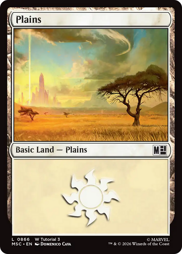 Plains - Common Basic Land — Plains card from Marvel Super Heroes Commander