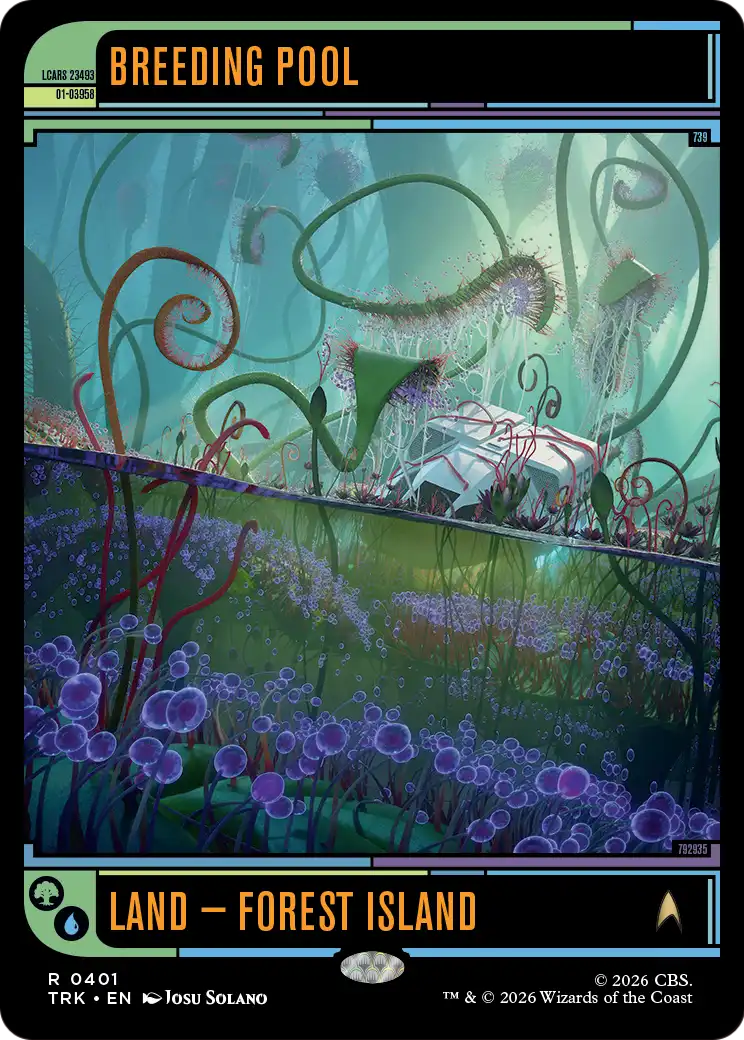 Breeding Pool - Rare Land — Forest Island card from Star Trek