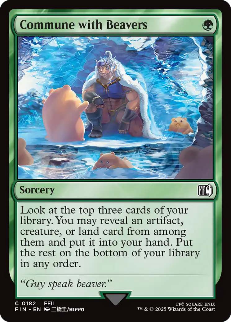 Commune with Beavers - Common Sorcery card from Final Fantasy