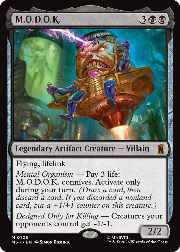 M.O.D.O.K. - Mythic Legendary Artifact Creature — Villain card from Marvel Super Heroes