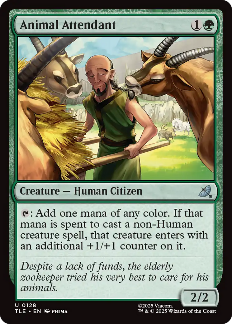 Animal Attendant - Uncommon Creature — Human Citizen card from Avatar: The Last Airbender Eternal