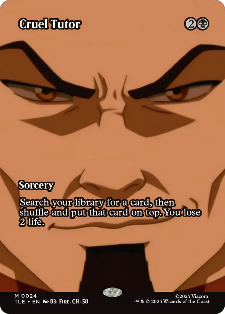 Cruel Tutor - Mythic Sorcery card from Avatar: The Last Airbender Eternal