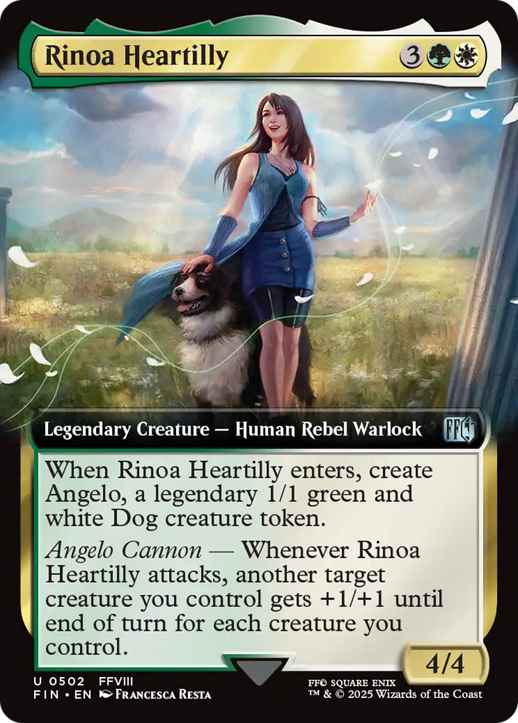 Rinoa Heartilly - Uncommon Legendary Creature — Human Rebel Warlock card from Final Fantasy