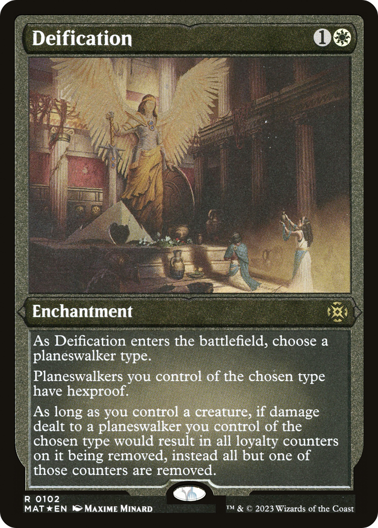 Deification - Rare Enchantment card from March of the Machine: The Aftermath