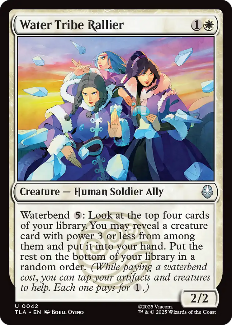 Water Tribe Rallier - Uncommon Creature — Human Soldier Ally card from Avatar: The Last Airbender