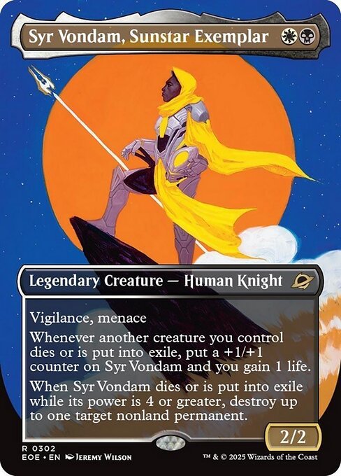 Syr Vondam, Sunstar Exemplar