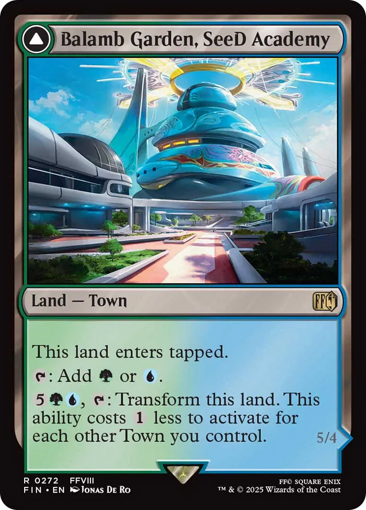 Balamb Garden, SeeD Academy // Balamb Garden, Airborne - Rare Land — Town card from Final Fantasy