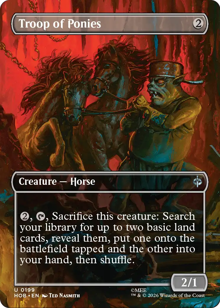 Troop of Ponies - Uncommon Creature — Horse card from The Hobbit