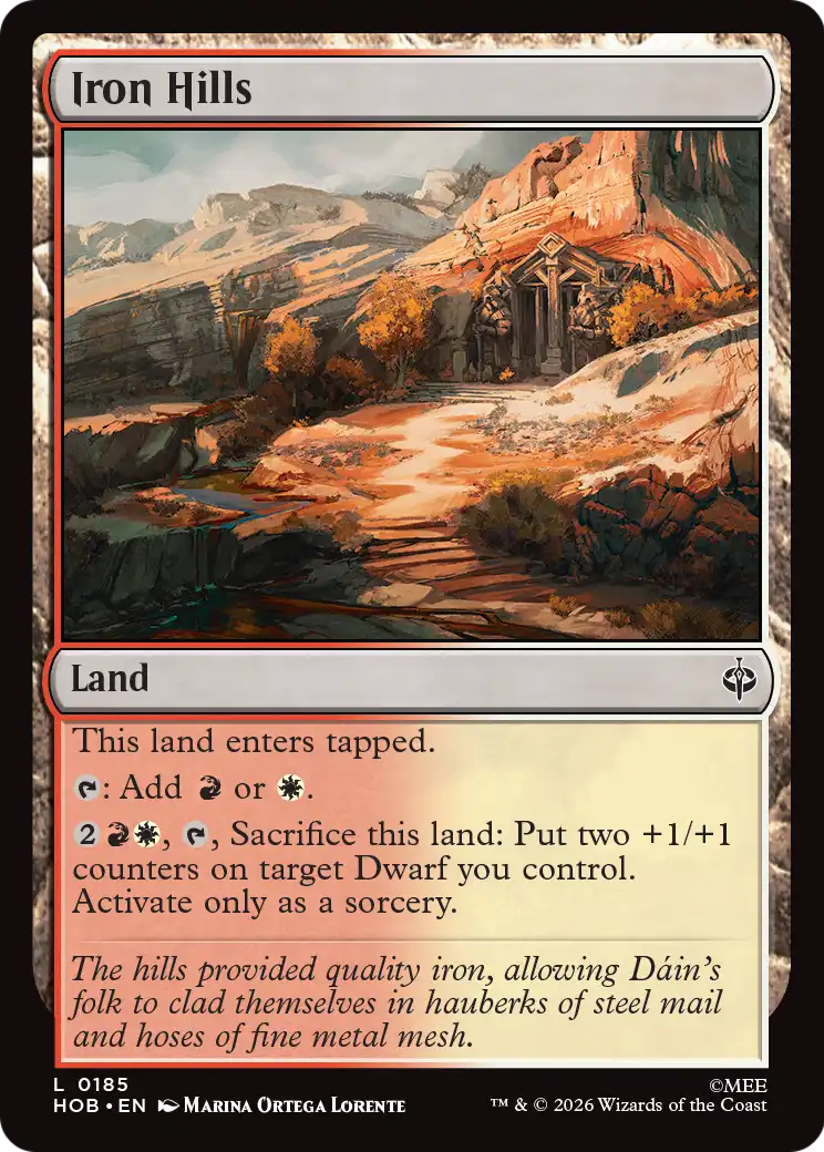 Iron Hills - Common Land card from The Hobbit