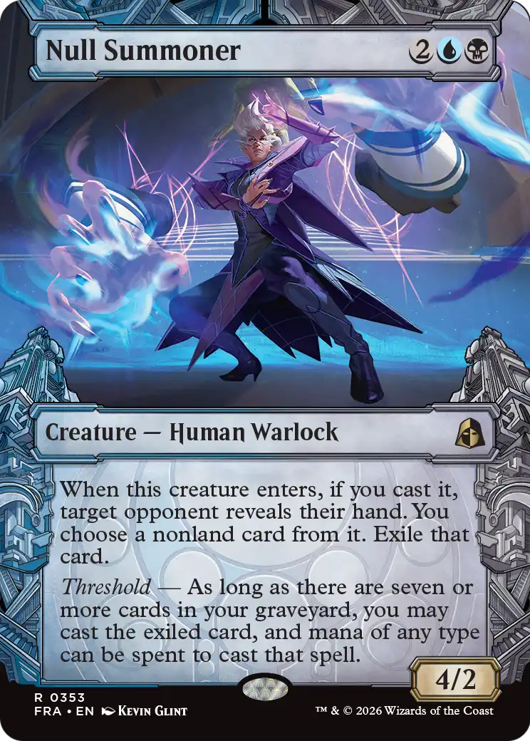 Null Summoner - Rare Creature — Human Warlock card from Reality Fracture