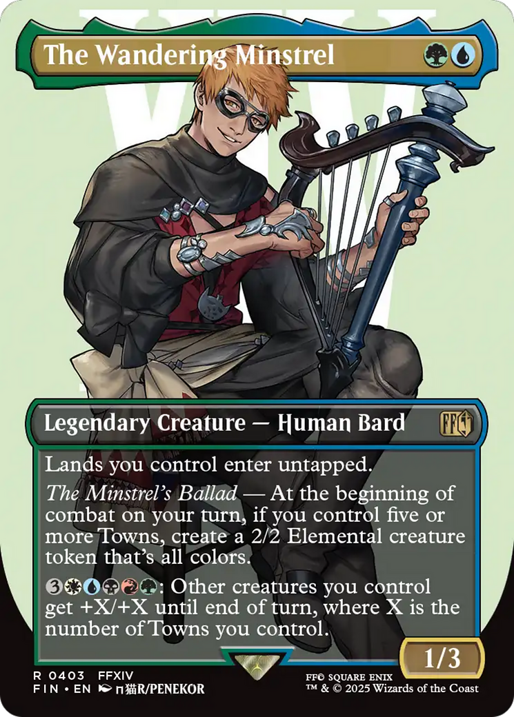 The Wandering Minstrel - Rare Legendary Creature — Human Bard card from Final Fantasy