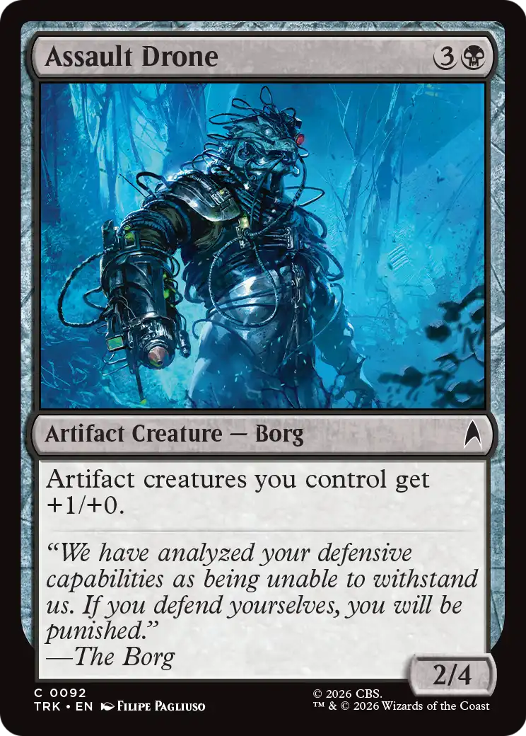 Assault Drone - Common Artifact Creature — Borg card from Star Trek