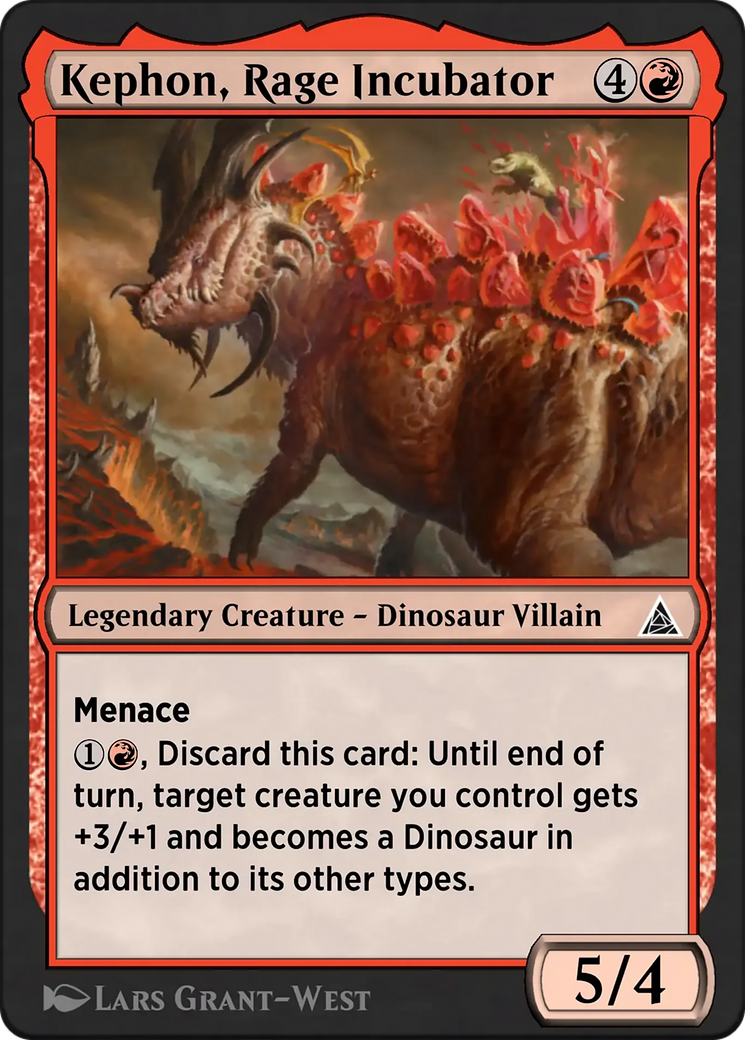 Stegron the Dinosaur Man - Common Legendary Creature — Dinosaur Villain card from Through the Omenpaths