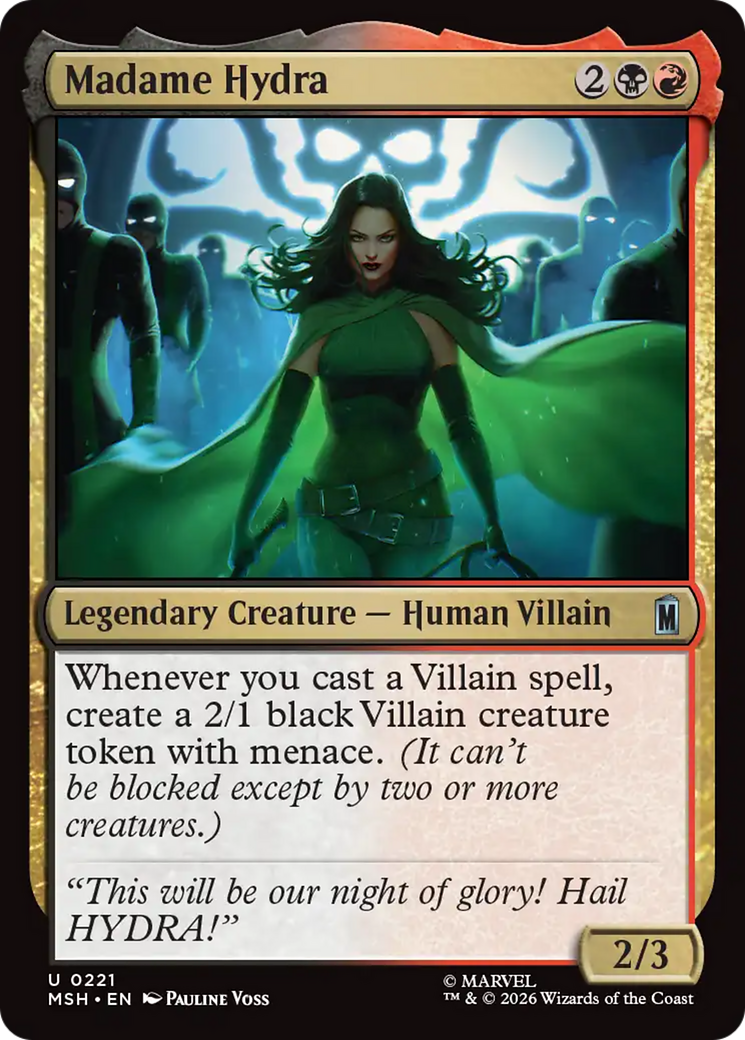 Madame Hydra - Uncommon Legendary Creature — Human Villain card from Marvel Super Heroes