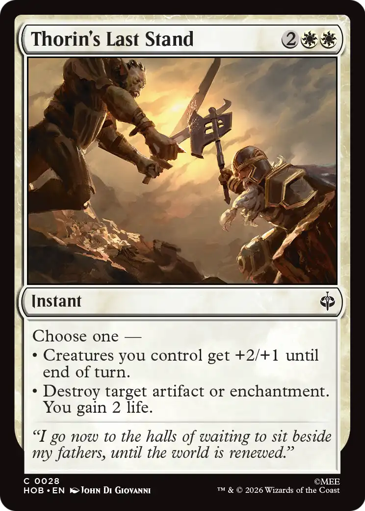 Thorin's Last Stand - Common Instant card from The Hobbit