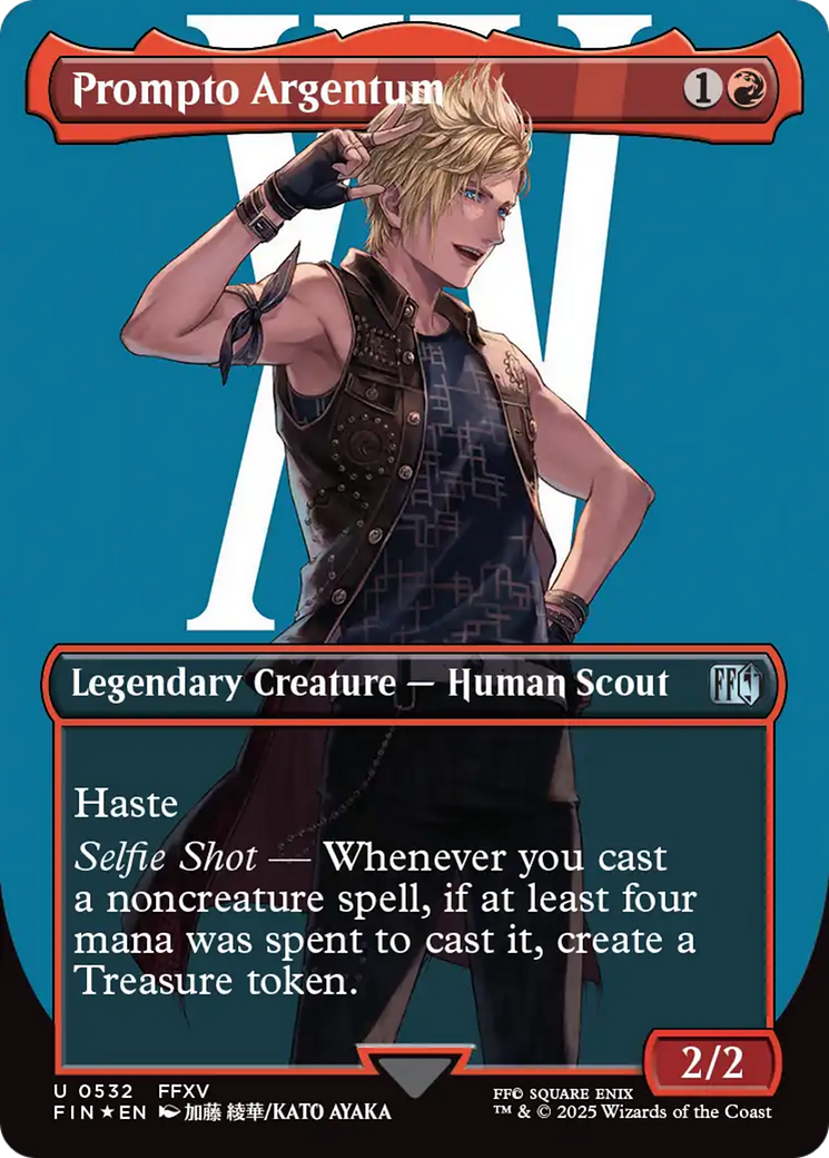 Prompto Argentum - Uncommon Legendary Creature — Human Scout card from Final Fantasy