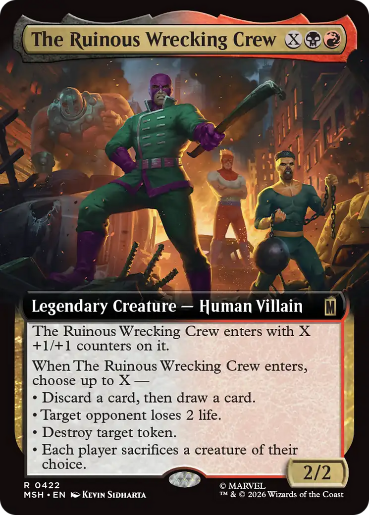 The Ruinous Wrecking Crew - Rare Legendary Creature — Human Villain card from Marvel Super Heroes
