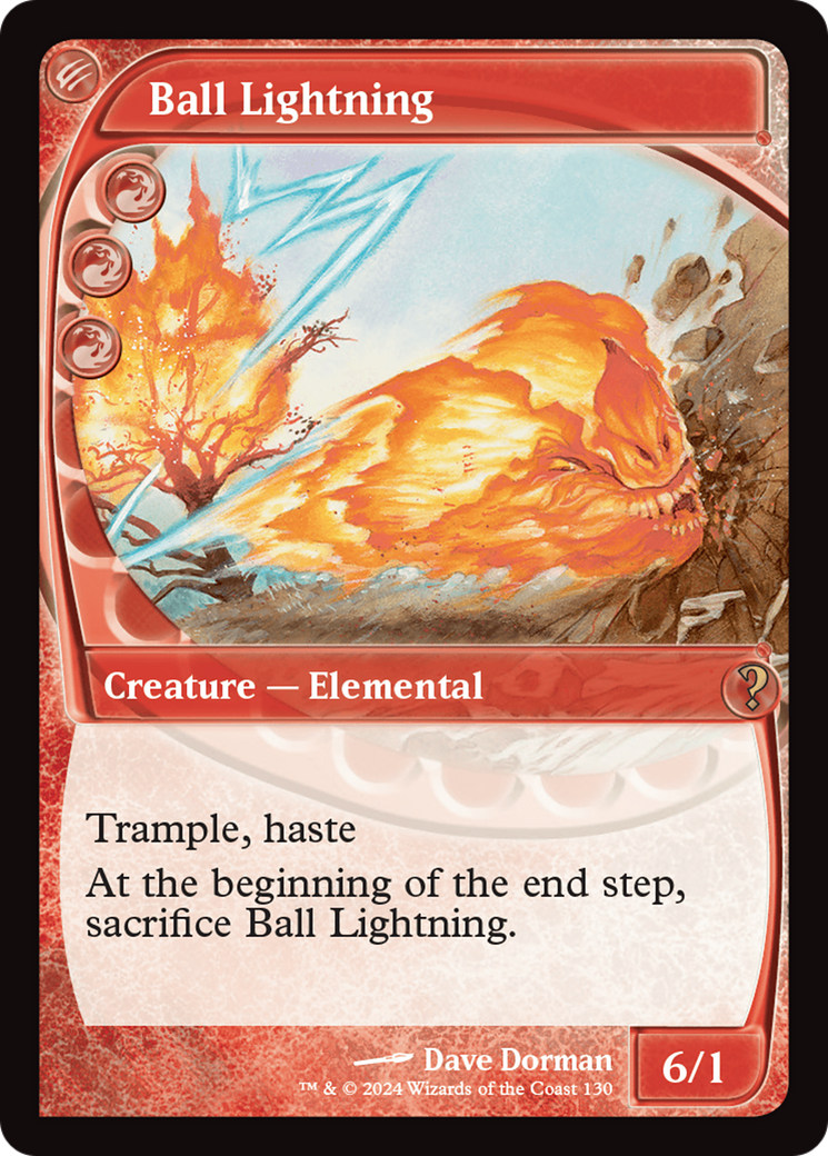 Ball Lightning - Rare Creature — Elemental card from Mystery Booster 2