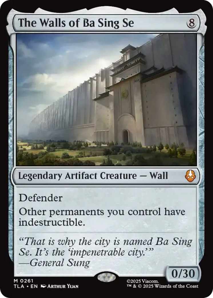The Walls of Ba Sing Se - Mythic Legendary Artifact Creature — Wall card from Avatar: The Last Airbender