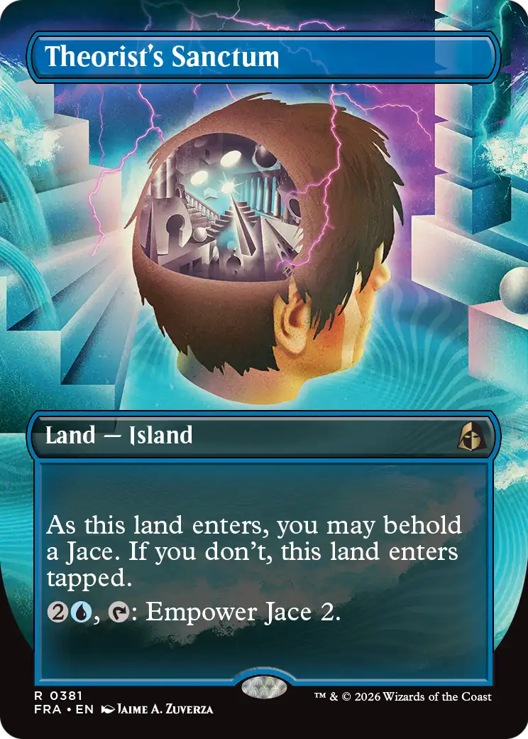 Theorist's Sanctum - Rare Land — Island card from Reality Fracture