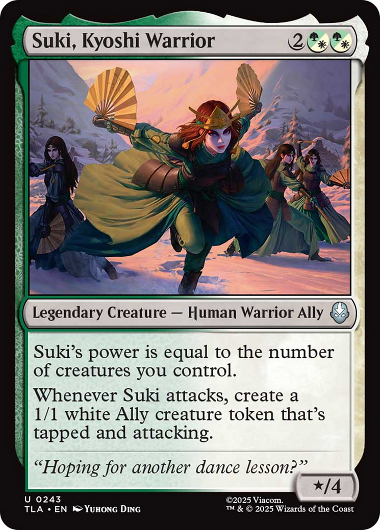 Suki, Kyoshi Warrior - Uncommon Legendary Creature — Human Warrior Ally card from Avatar: The Last Airbender