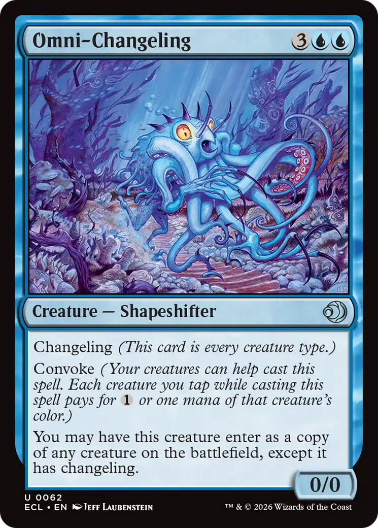 Omni-Changeling - Uncommon Creature — Shapeshifter card from Lorwyn Eclipsed