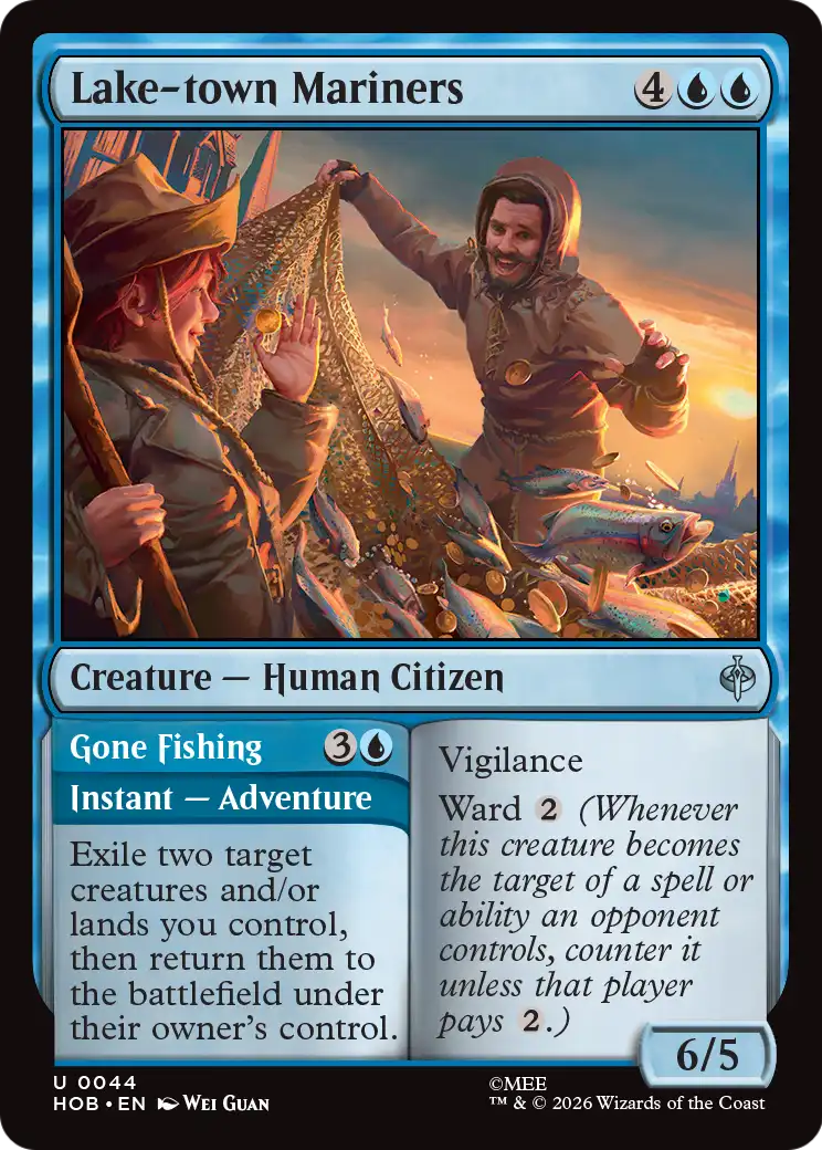 Lake-town Mariners // Gone Fishing - Uncommon Creature — Human Citizen card from The Hobbit