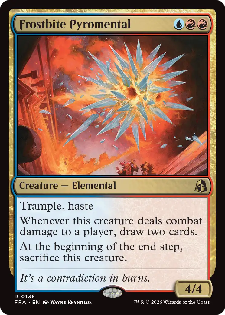 Frostbite Pyromental - Rare Creature — Elemental card from Reality Fracture