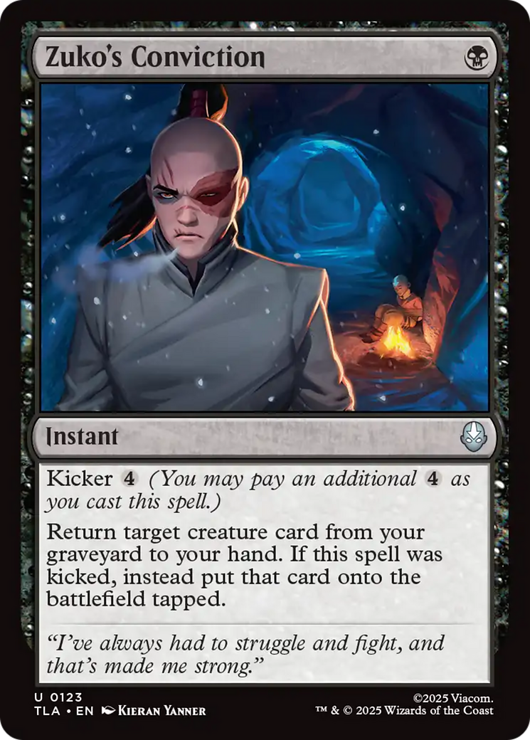Zuko's Conviction - Uncommon Instant card from Avatar: The Last Airbender