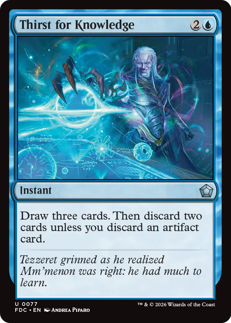 Thirst for Knowledge - Uncommon Instant card from Foundations Commander