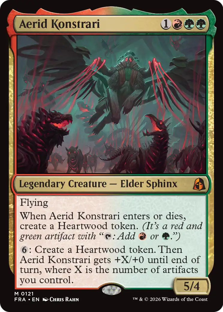 Aerid Konstrari - Mythic Legendary Creature — Elder Sphinx card from Reality Fracture