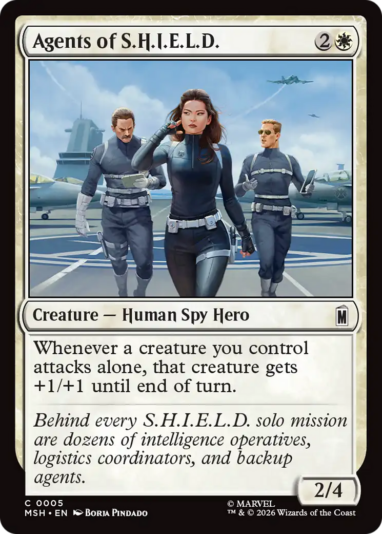 Agents of S.H.I.E.L.D. - Common Creature — Human Spy Hero card from Marvel Super Heroes