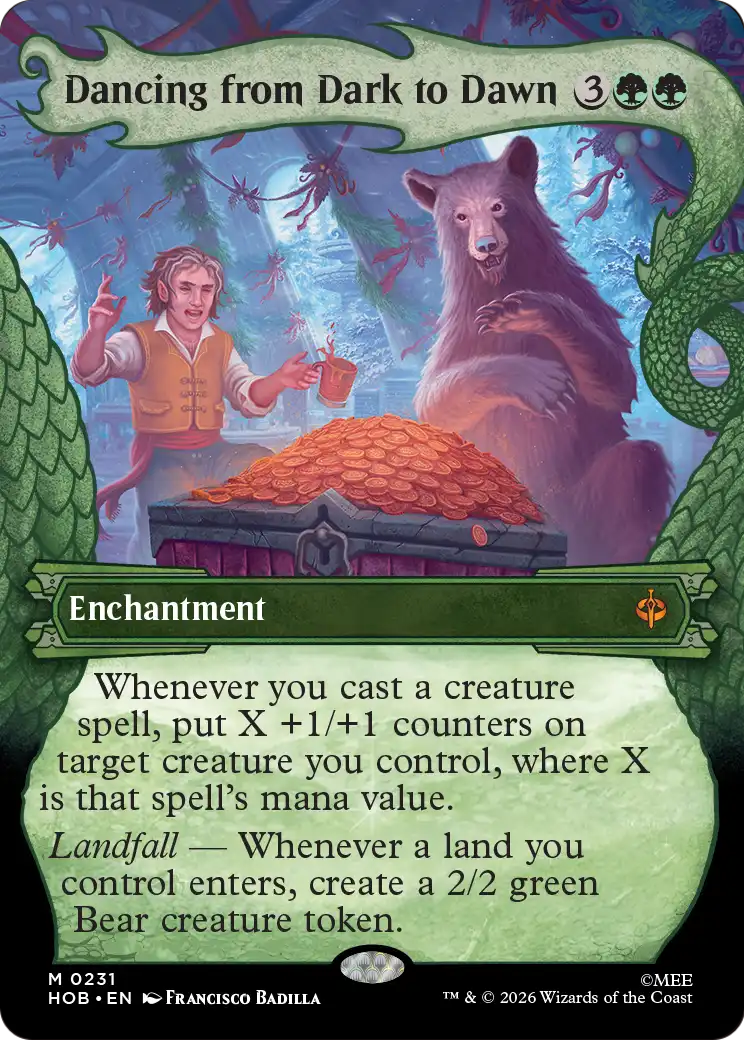 Dancing from Dark to Dawn - Mythic Enchantment card from The Hobbit