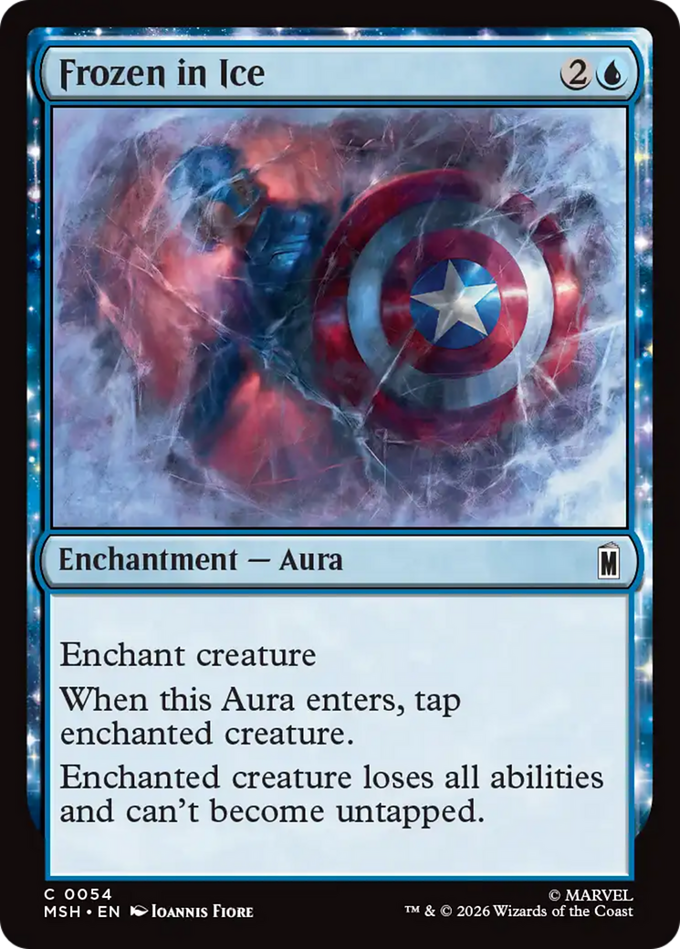Frozen in Ice - Common Enchantment — Aura card from Marvel Super Heroes