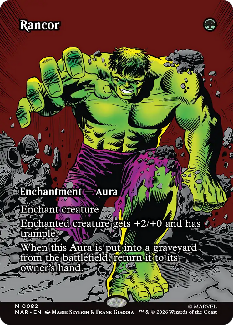 Rancor - Mythic Enchantment — Aura card from Marvel Universe