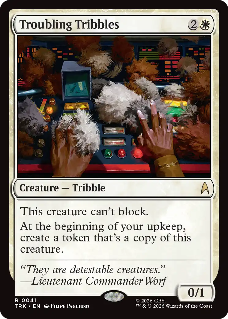 Troubling Tribbles - Rare Creature — Tribble card from Star Trek