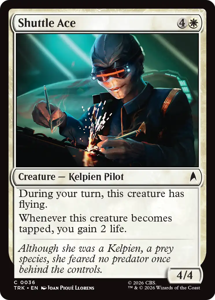 Shuttle Ace - Common Creature — Kelpien Pilot card from Star Trek