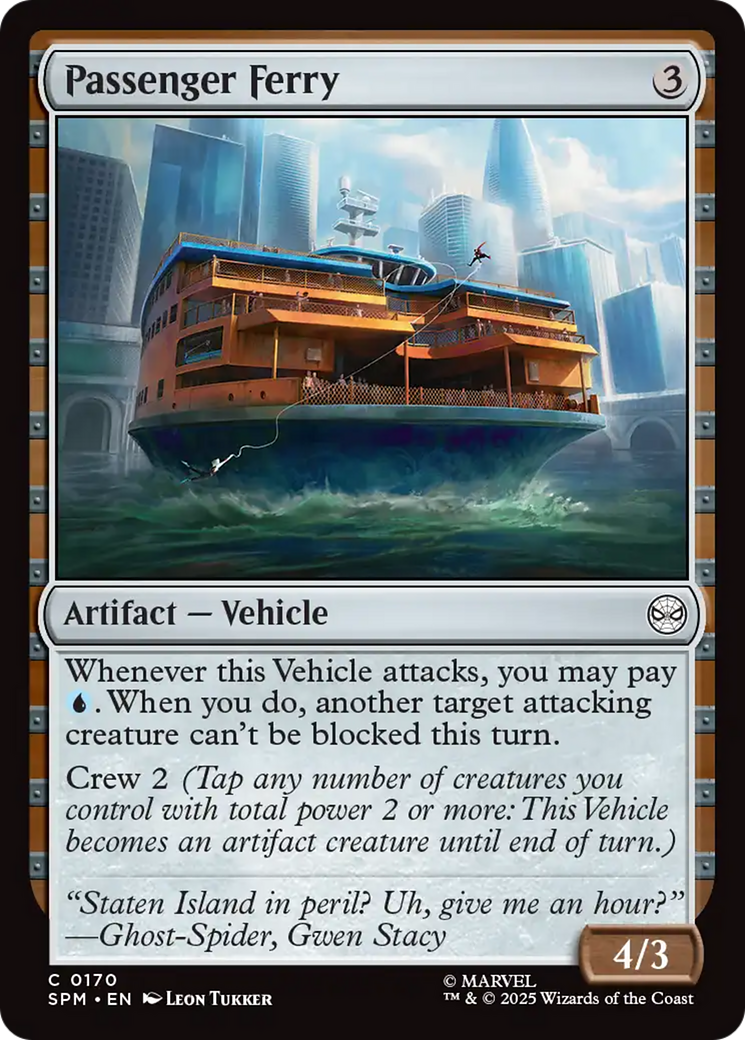 Passenger Ferry - Common Artifact — Vehicle card from Marvel's Spider-Man