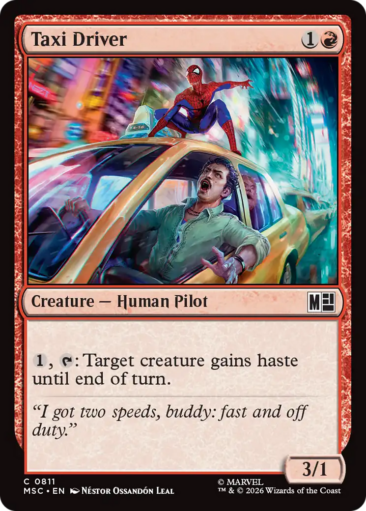 Taxi Driver - Common Creature — Human Pilot card from Marvel Super Heroes Commander