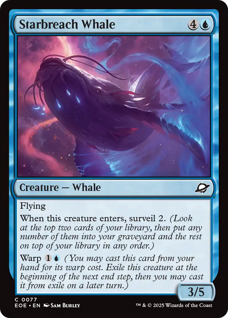 Starbreach Whale - Common Creature — Whale card from Edge of Eternities