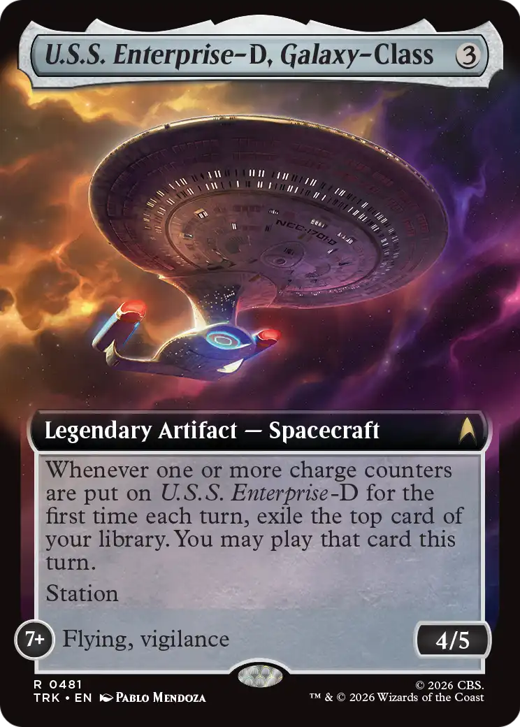 U.S.S. Enterprise-D, Galaxy-Class - Rare Legendary Artifact — Spacecraft card from Star Trek