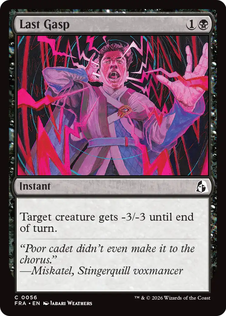 Last Gasp - Common Instant card from Reality Fracture