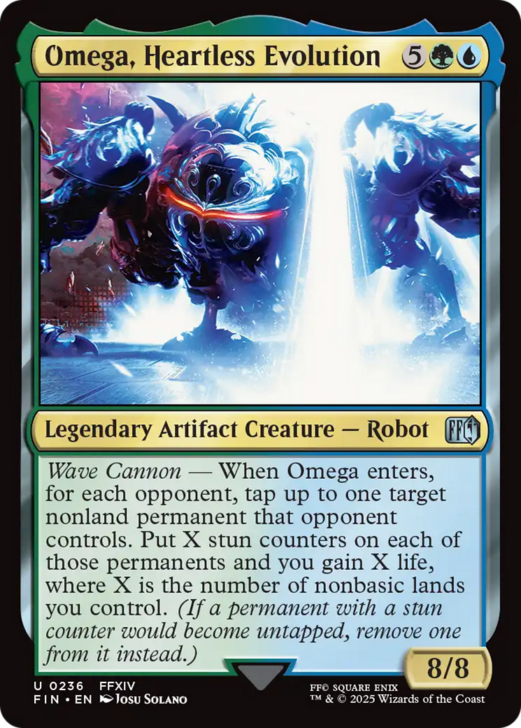 Omega, Heartless Evolution - Uncommon Legendary Artifact Creature — Robot card from Final Fantasy