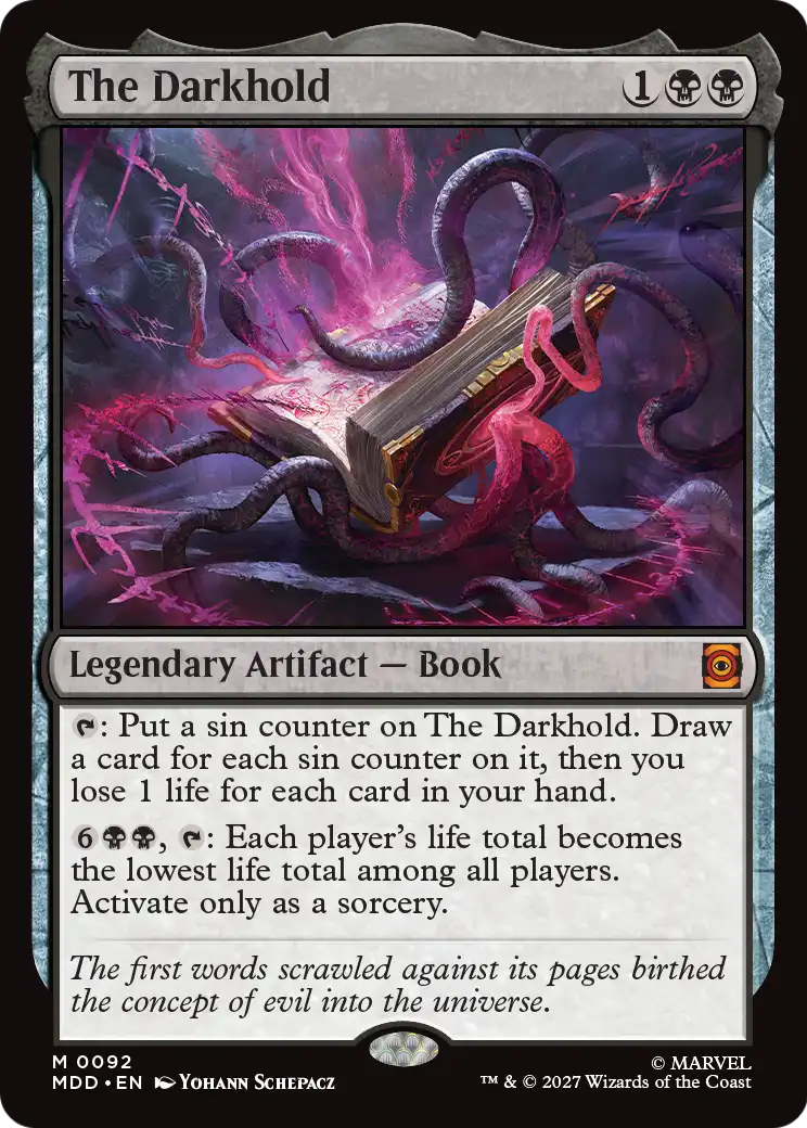 The Darkhold - Mythic Legendary Artifact — Book card from Marvel: Darkhold Destiny