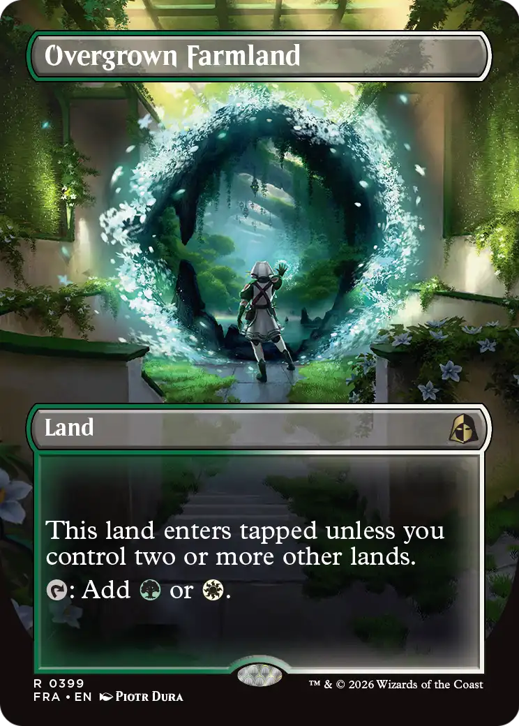 Overgrown Farmland - Rare Land card from Reality Fracture